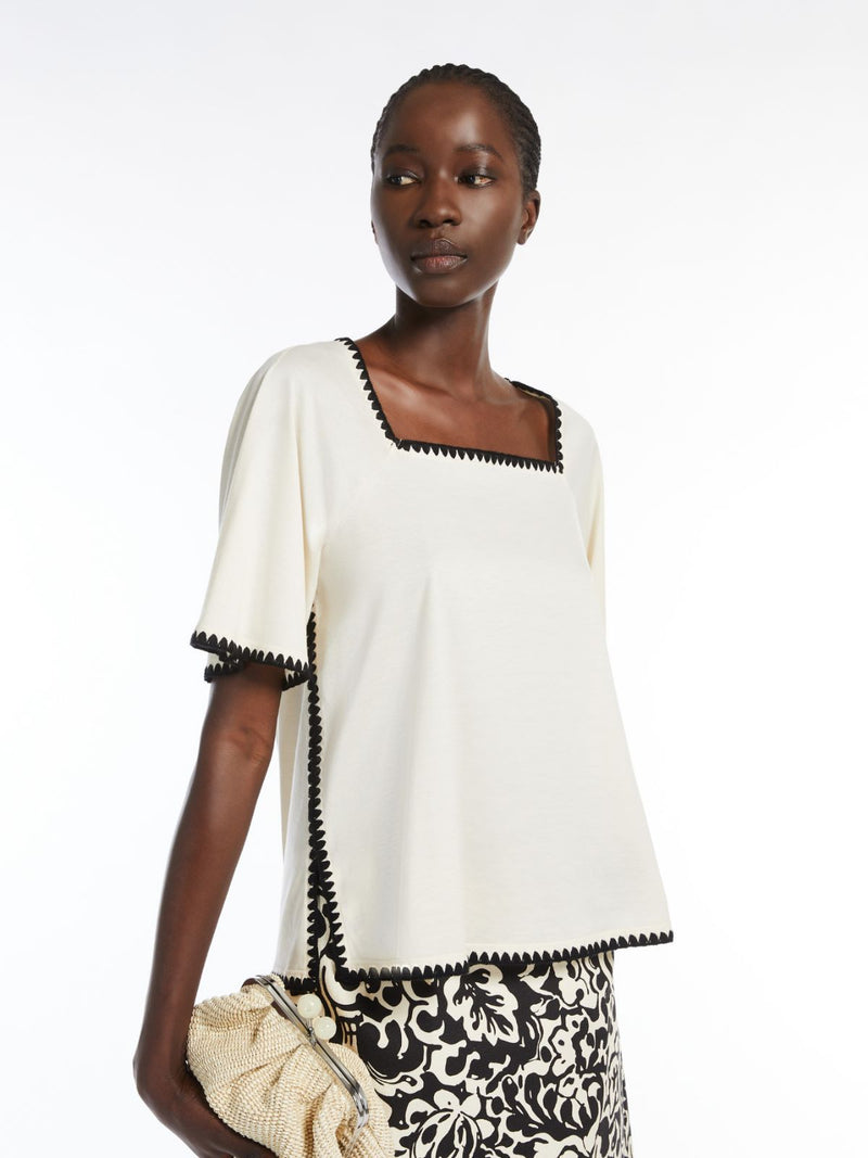 Top in jersey con ricamo WEEKEND MAXMARA