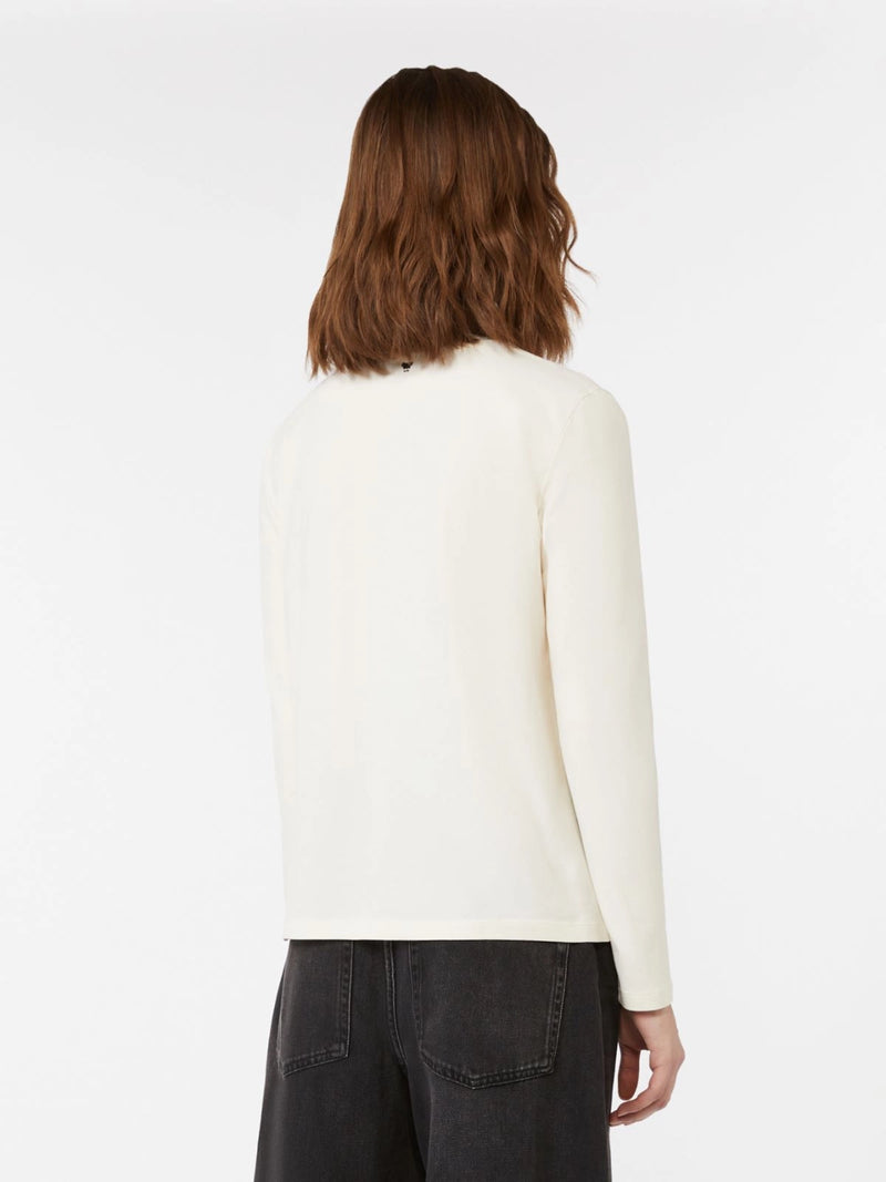 T-shirt aderente in jersey stretch - ECRU WEEKEND MAXMARA