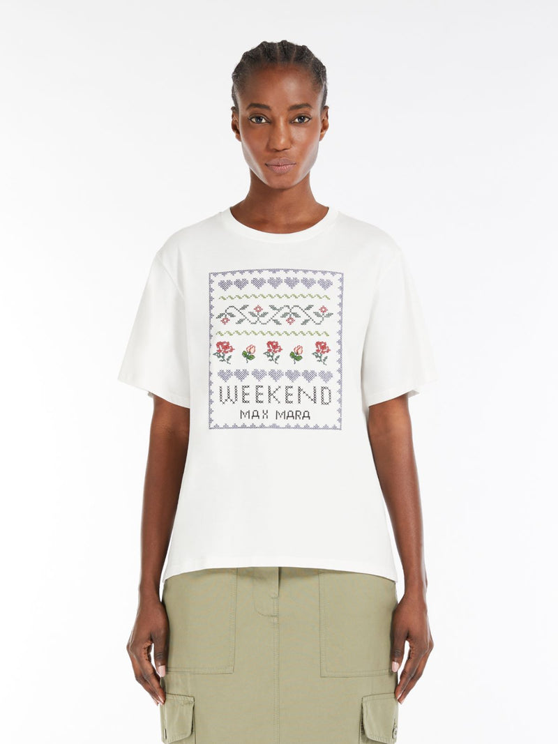 T-shirt in jersey con stampa  WEEKEND MAXMARA