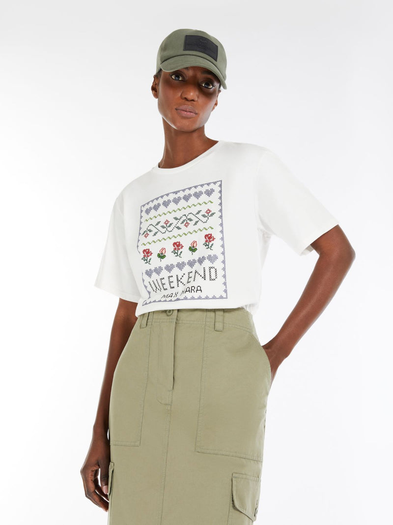 T-shirt in jersey con stampa  WEEKEND MAXMARA