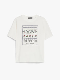T-shirt in jersey con stampa  WEEKEND MAXMARA