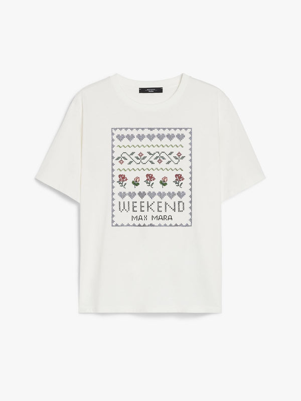T-shirt in jersey con stampa  WEEKEND MAXMARA