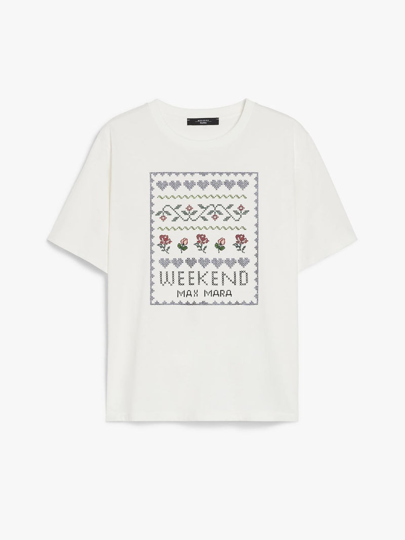 T-shirt in jersey con stampa  WEEKEND MAXMARA