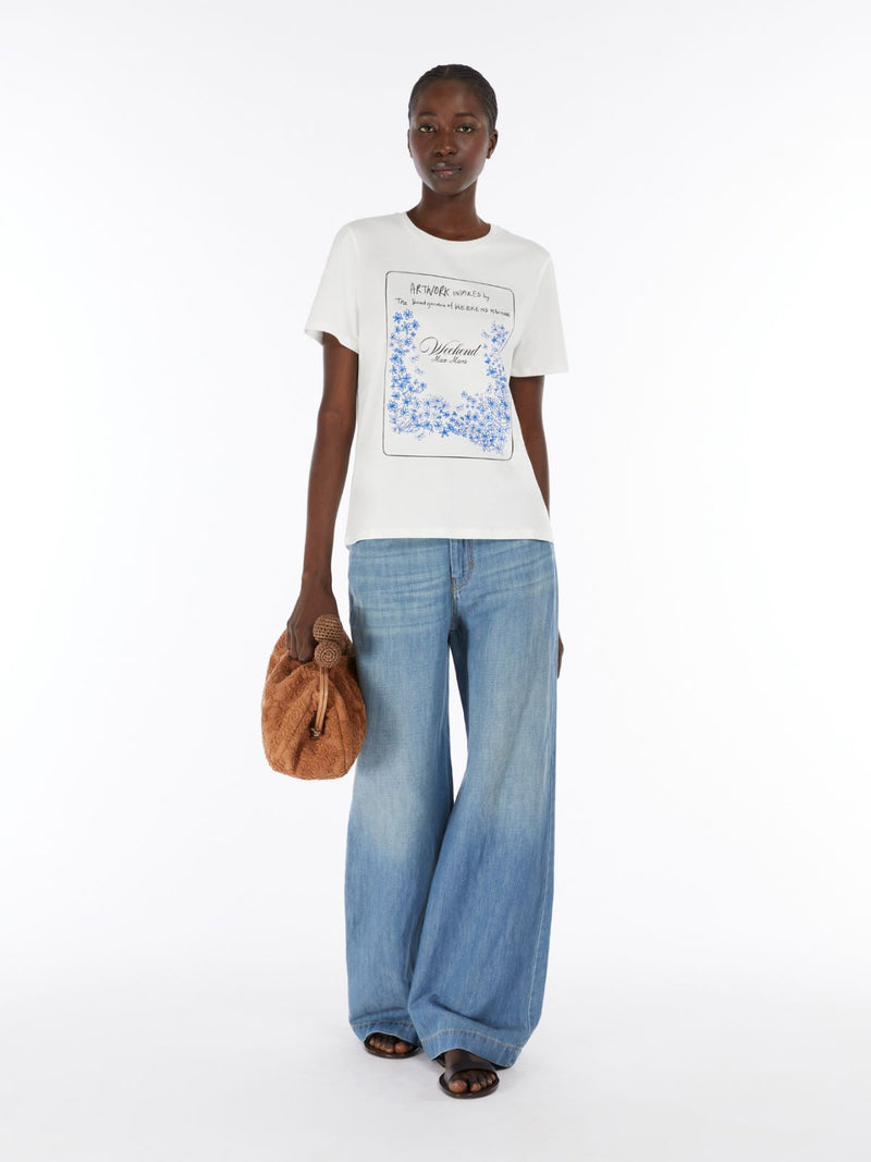 T-shirt in cotone con stampa WEEKEND MAXMARA
