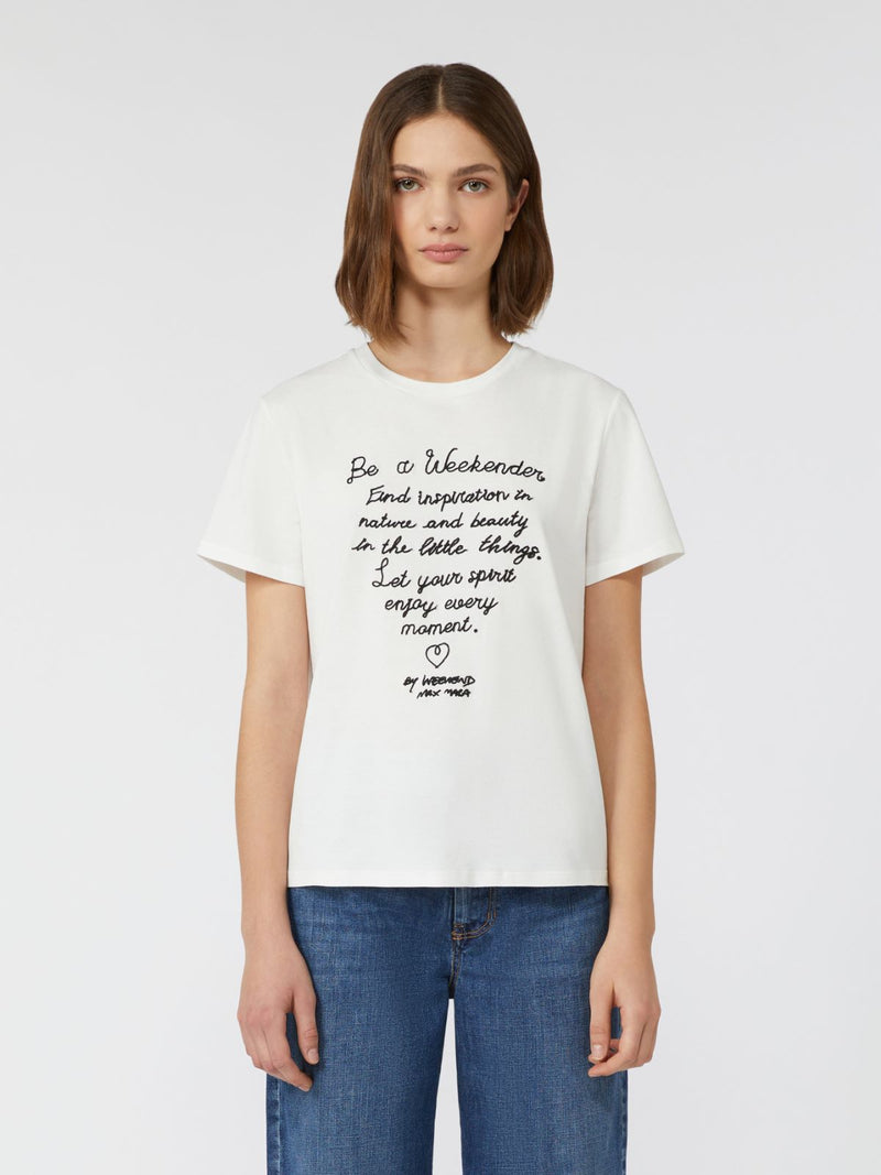 T-shirt in cotone con stampa WEEKEND MAXMARA