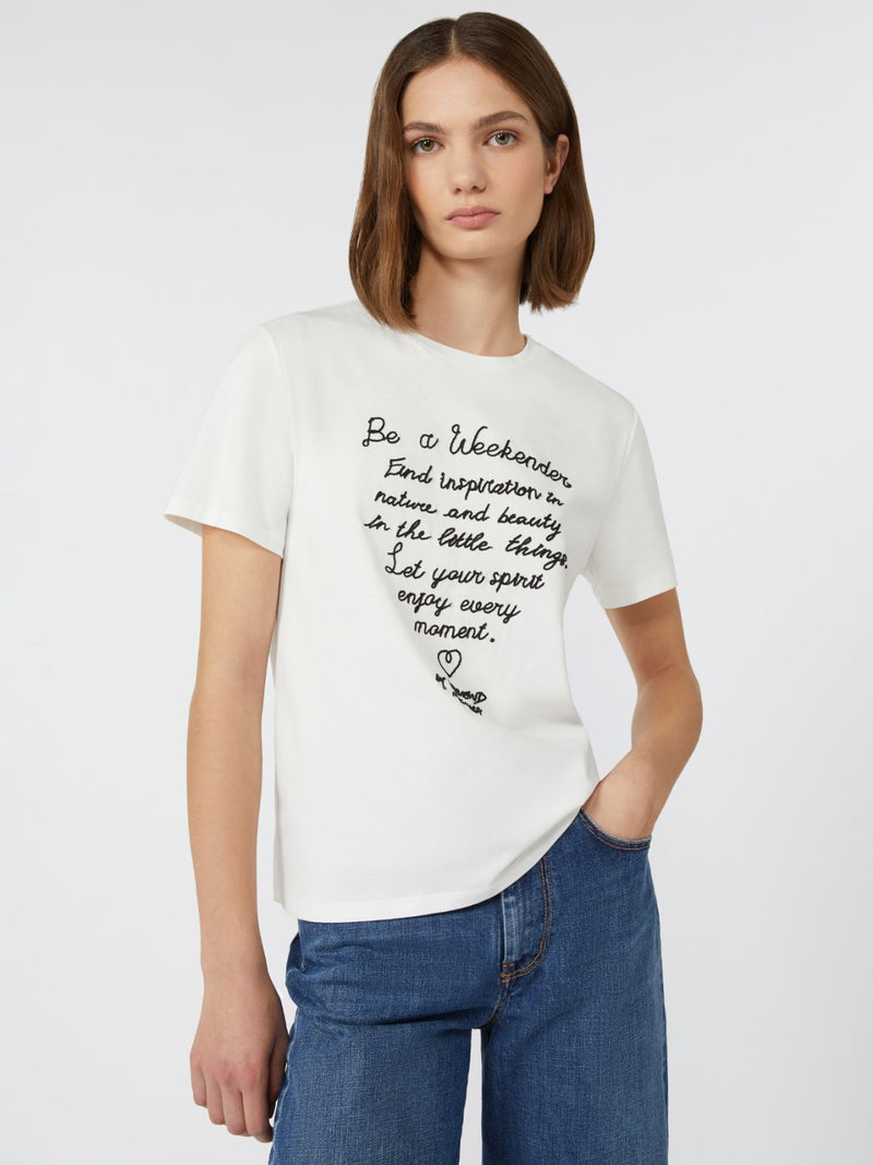 T-shirt in cotone con stampa WEEKEND MAXMARA