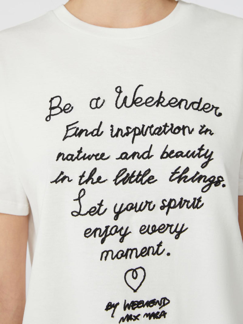 T-shirt in cotone con stampa WEEKEND MAXMARA
