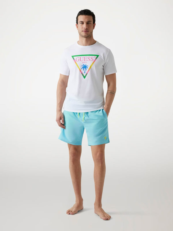T-shirt logo triangolo GUESS