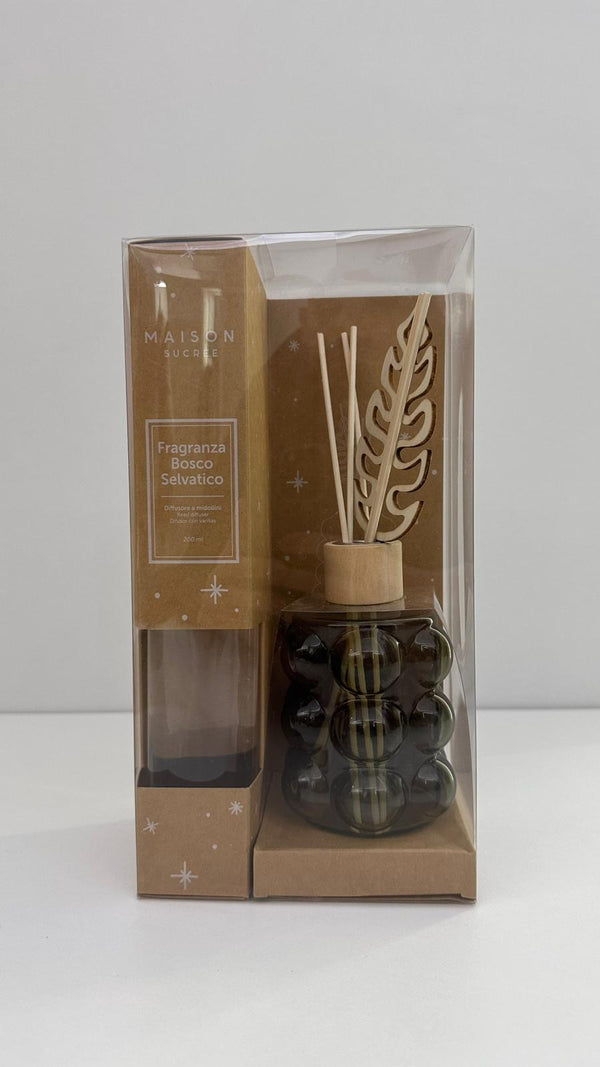 Bollicine Bosco Selvatico - Diffusore d'Ambiente con Bastoncini 200ml | Maison Sucrée