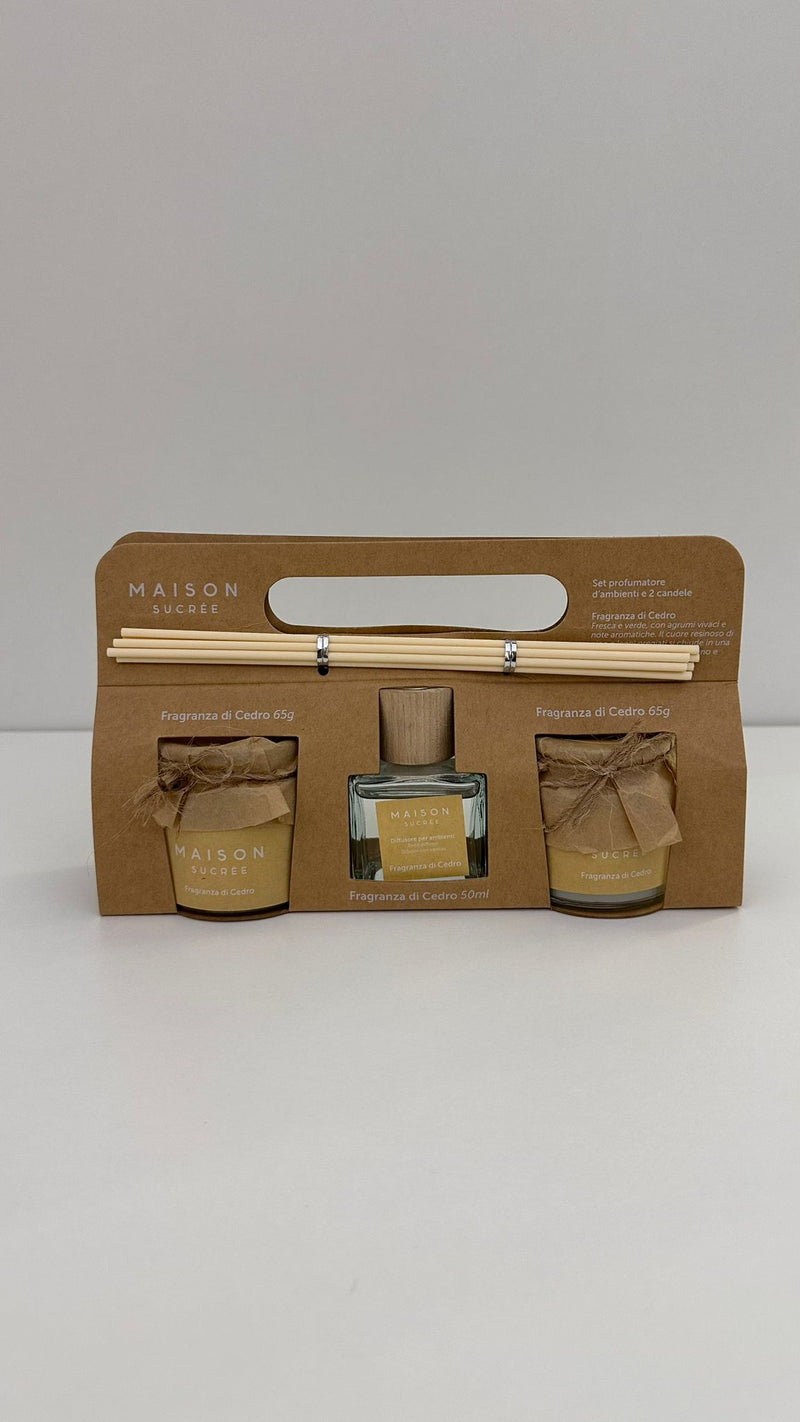 Set Regalo con Candele e Fragranza d'Ambiente - Maison Sucrée