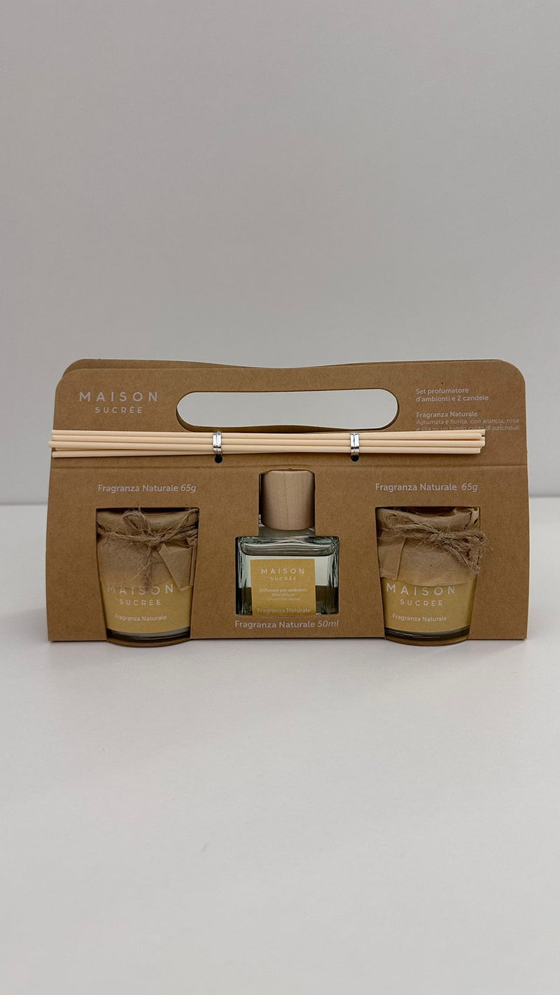 Set Regalo con Candele e Fragranza d'Ambiente - Maison Sucrée