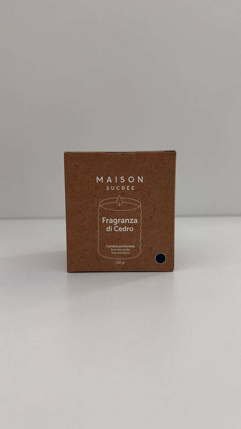 Candela Profumata Cedro 150gr | Maison Sucrée