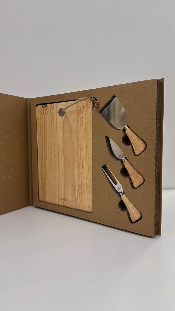 Tagliere con Set di Coltelli per Formaggi - Maison Sucrée