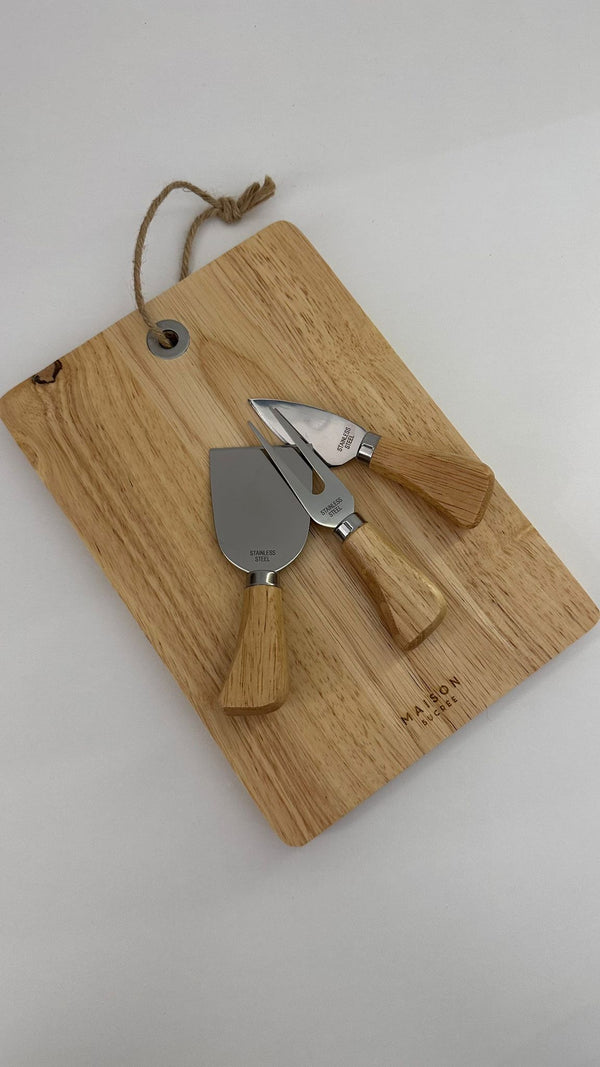 Tagliere con Set di Coltelli per Formaggi - Maison Sucrée