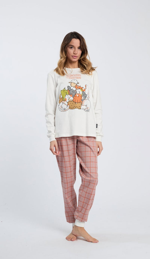 PIGIAMA GIROCOLLO - SERATA GRATTINI HAPPY PEOPLE