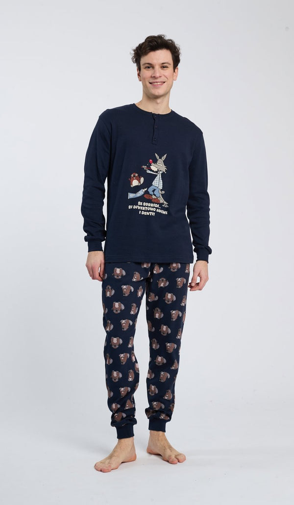 Pigiama Serafino Uomo Sorridi HAPPY PEOPLE